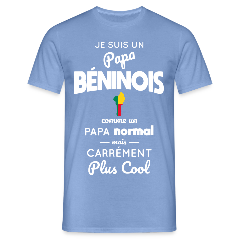 T-shirt Homme - Papa Béninois Plus Cool - carolina blue