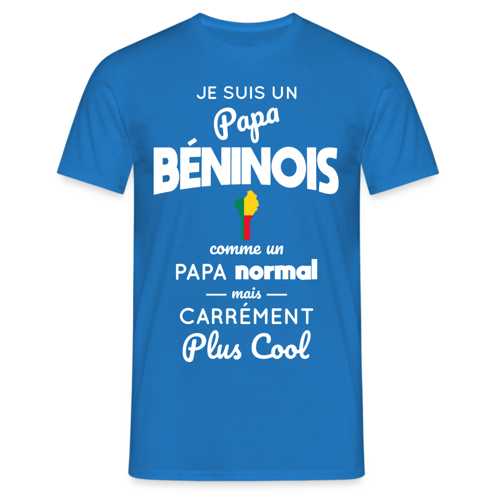 T-shirt Homme - Papa Béninois Plus Cool - bleu royal