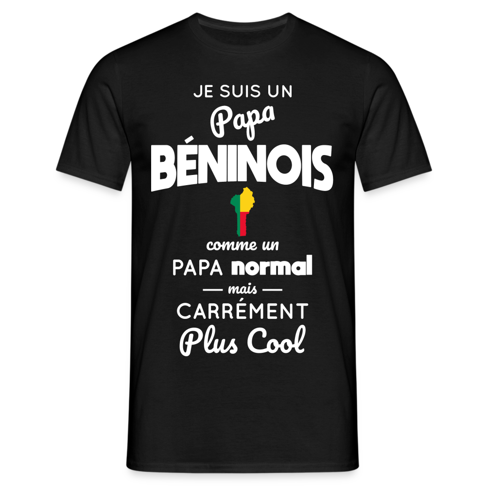 T-shirt Homme - Papa Béninois Plus Cool - noir