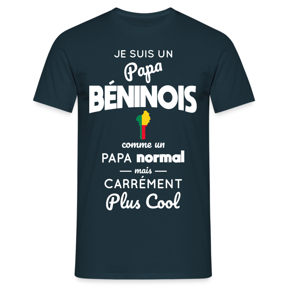 T-shirt Homme - Papa Béninois Plus Cool - marine