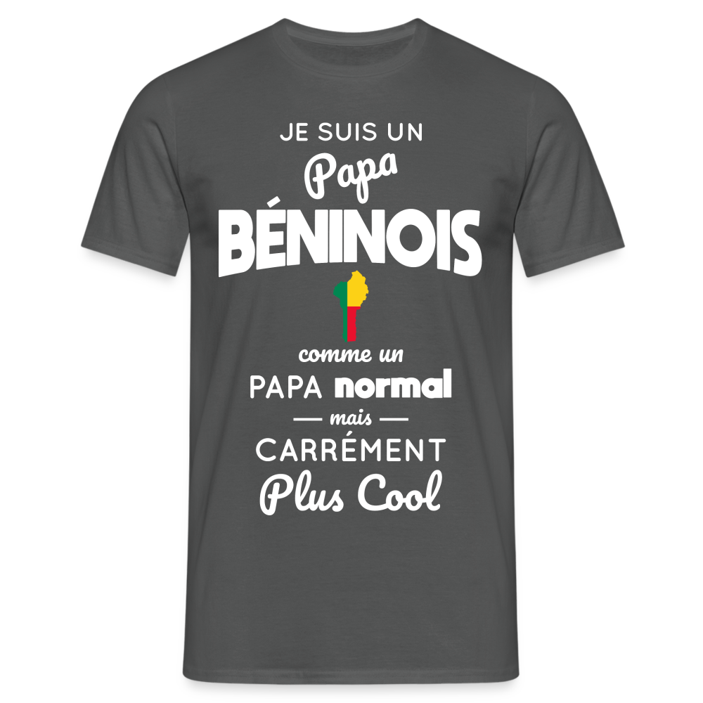 T-shirt Homme - Papa Béninois Plus Cool - charbon