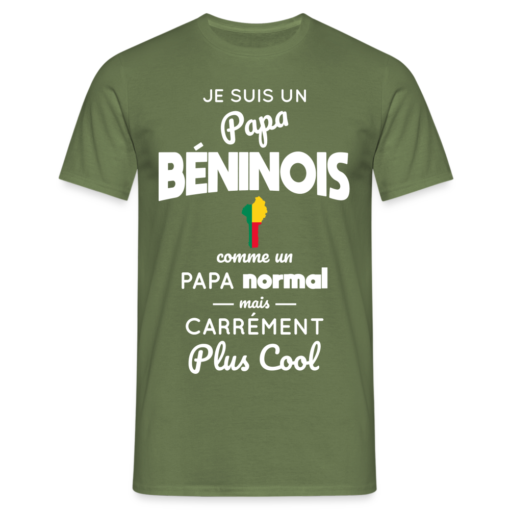 T-shirt Homme - Papa Béninois Plus Cool - vert militaire