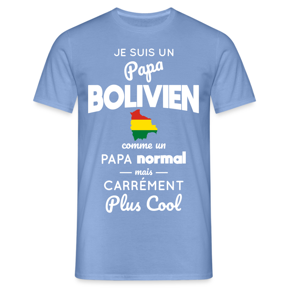 T-shirt Homme - Papa Bolivien Plus Cool - carolina blue