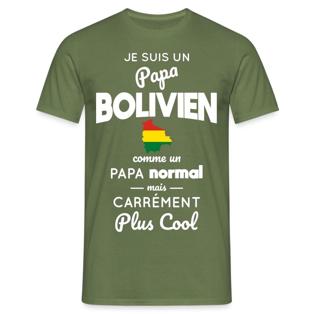 T-shirt Homme - Papa Bolivien Plus Cool - vert militaire