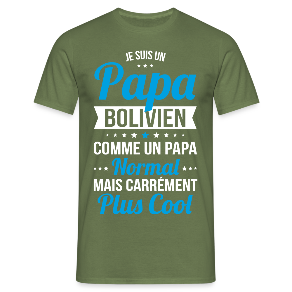 T-shirt Homme - Papa Bolivien Plus Cool - vert militaire