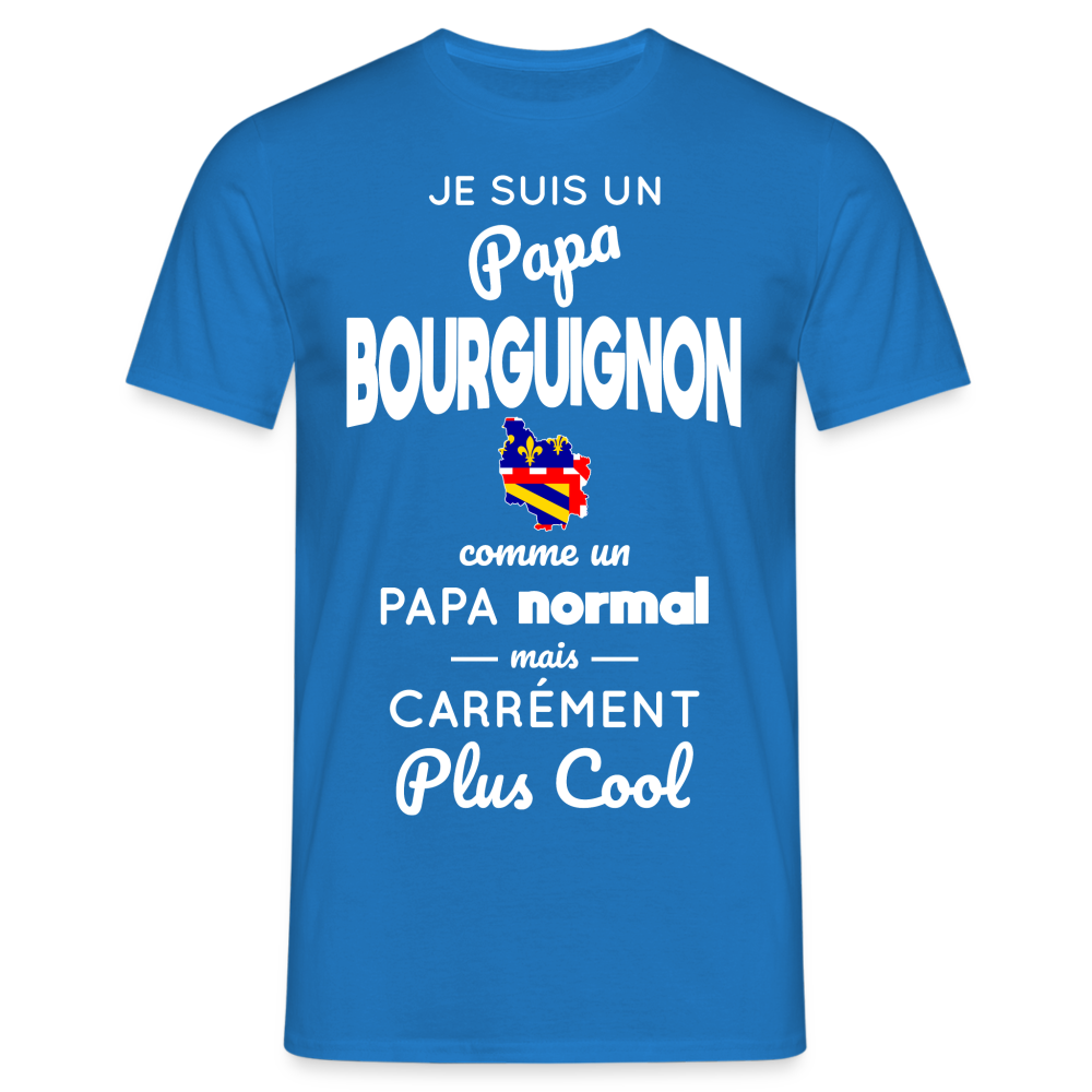 T-shirt Homme - Papa Bourguignon Plus Cool - bleu royal