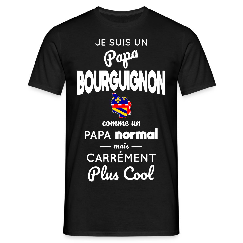 T-shirt Homme - Papa Bourguignon Plus Cool - noir