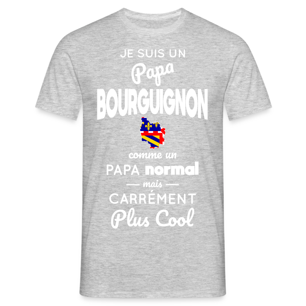 T-shirt Homme - Papa Bourguignon Plus Cool - gris chiné