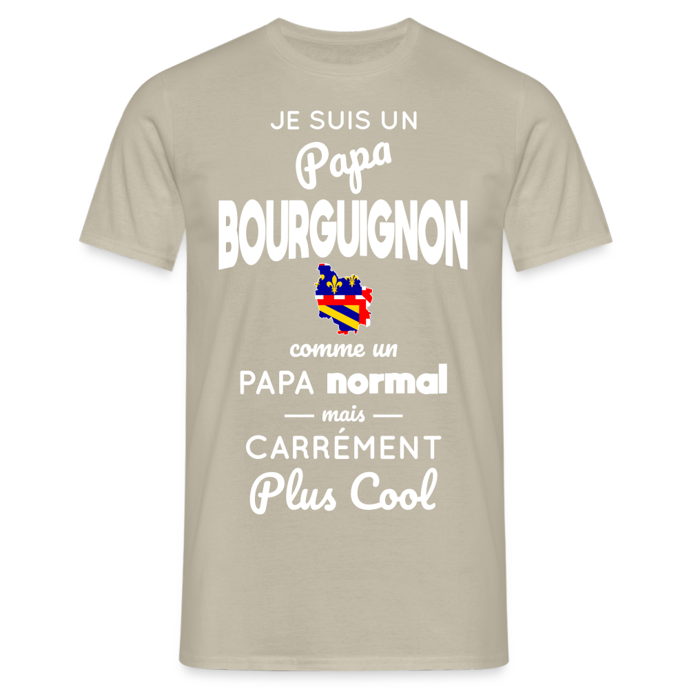 T-shirt Homme - Papa Bourguignon Plus Cool - beige sable