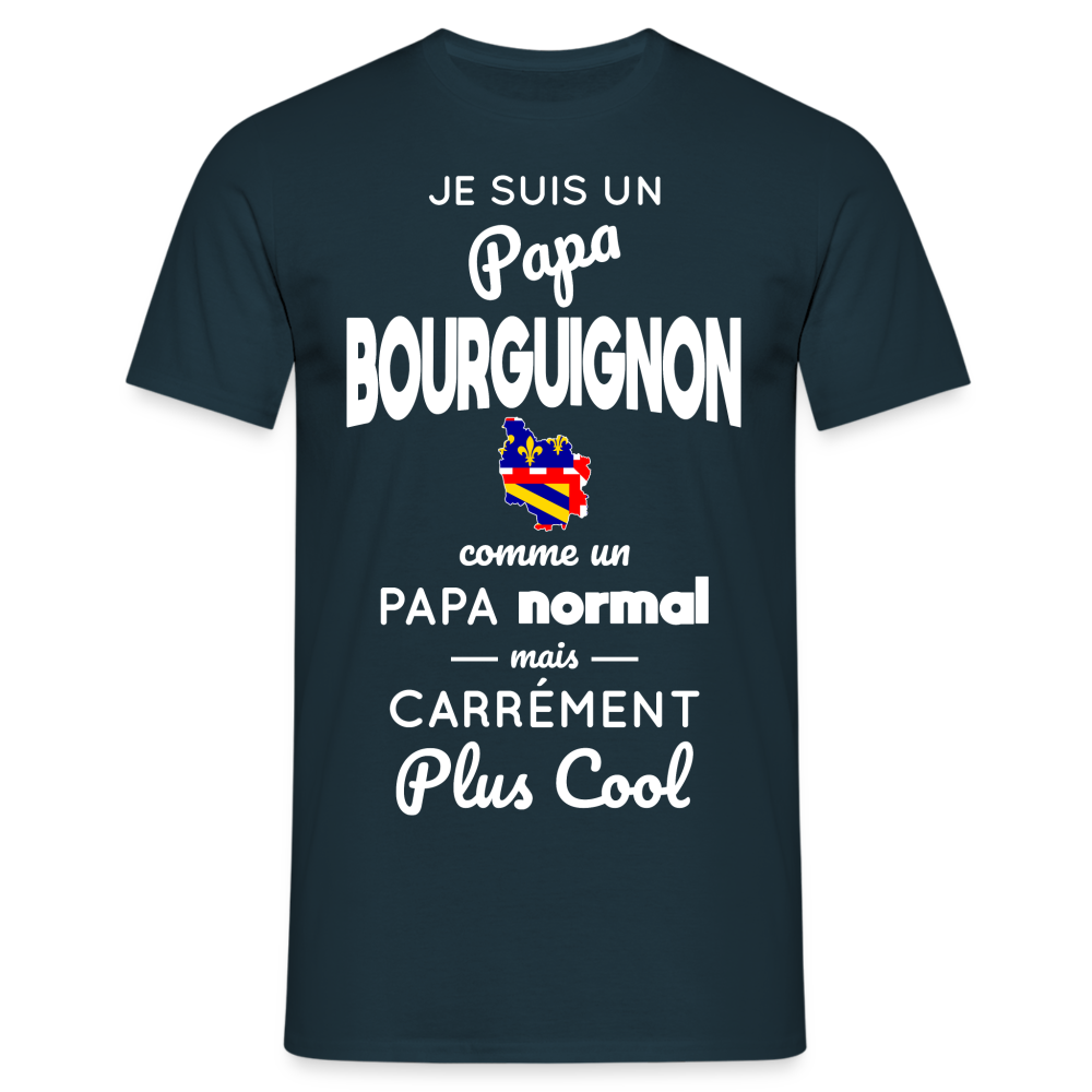 T-shirt Homme - Papa Bourguignon Plus Cool - marine