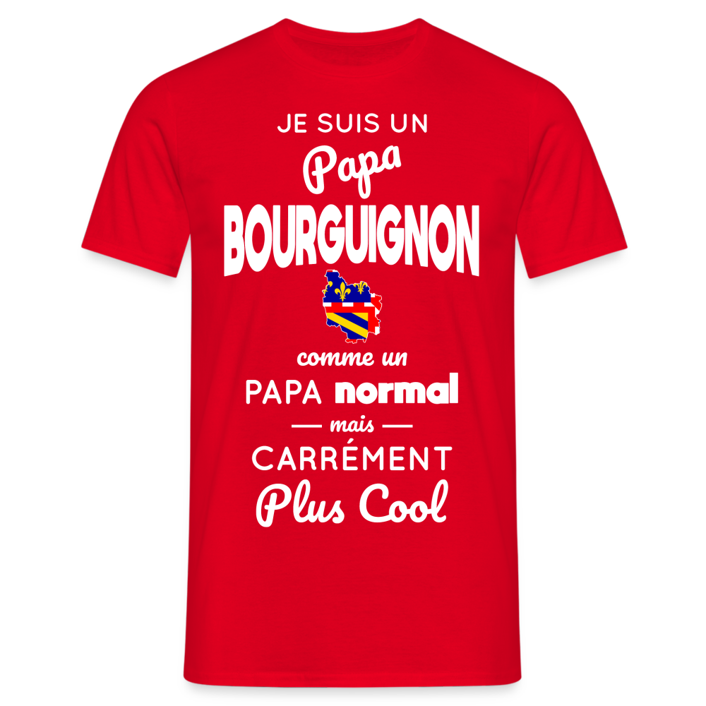 T-shirt Homme - Papa Bourguignon Plus Cool - rouge