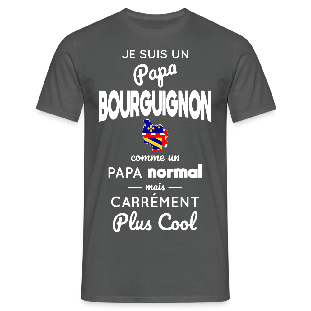 T-shirt Homme - Papa Bourguignon Plus Cool - charbon