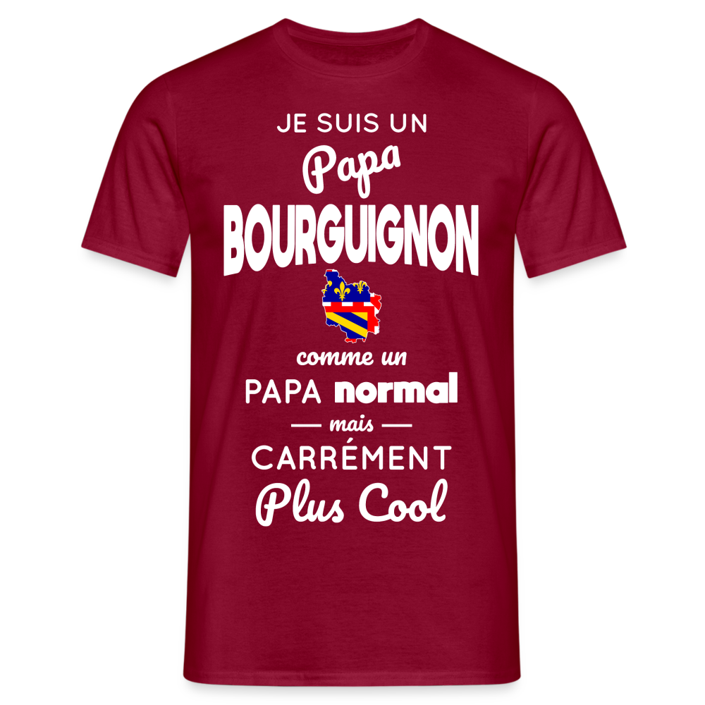 T-shirt Homme - Papa Bourguignon Plus Cool - rouge brique