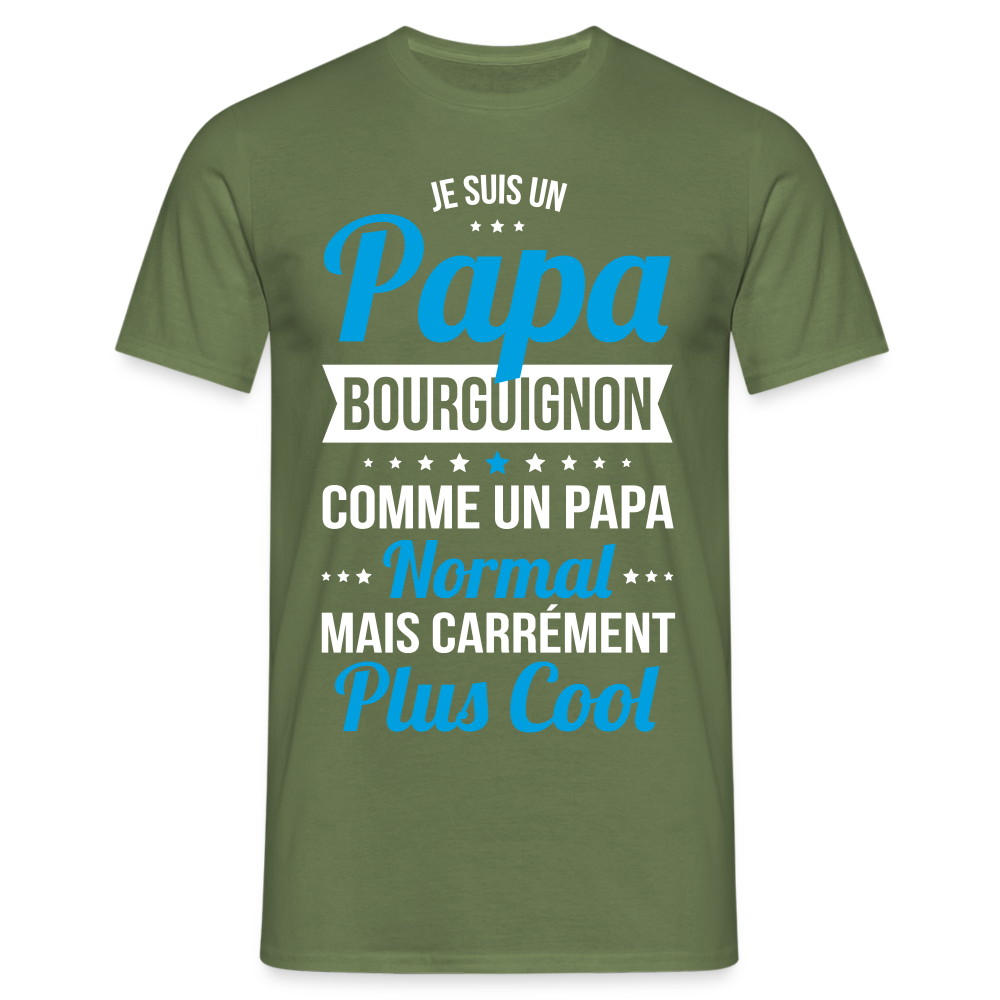 T-shirt Homme - Papa Bourguignon Plus Cool - vert militaire