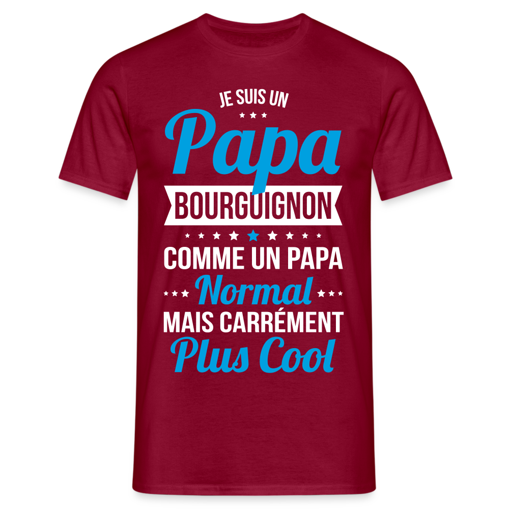 T-shirt Homme - Papa Bourguignon Plus Cool - rouge brique