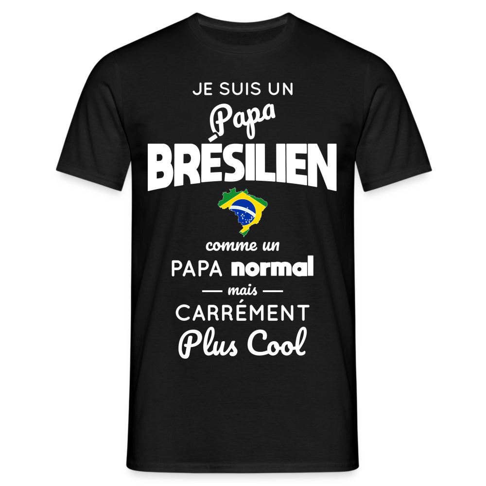 T-shirt Homme - Papa Brésilien Plus Cool - noir