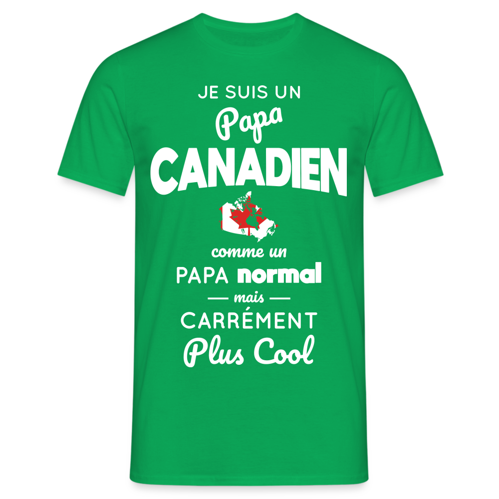 T-shirt Homme - Papa Canadien Plus Cool - vert