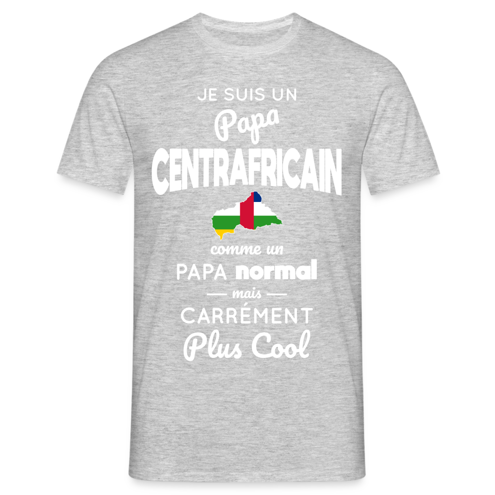 T-shirt Homme - Papa Centrafricain Plus Cool - gris chiné