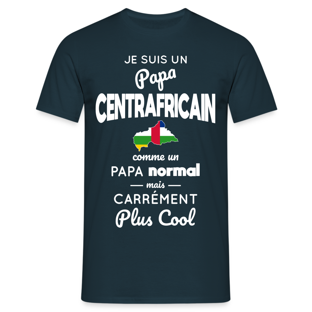 T-shirt Homme - Papa Centrafricain Plus Cool - marine