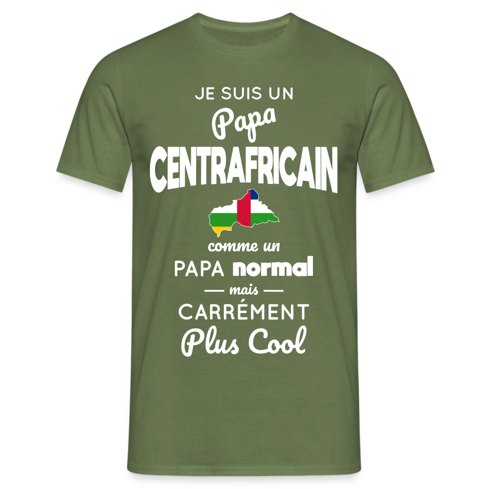 T-shirt Homme - Papa Centrafricain Plus Cool - vert militaire