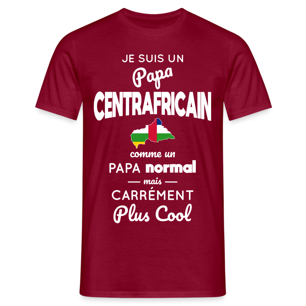 T-shirt Homme - Papa Centrafricain Plus Cool - rouge brique