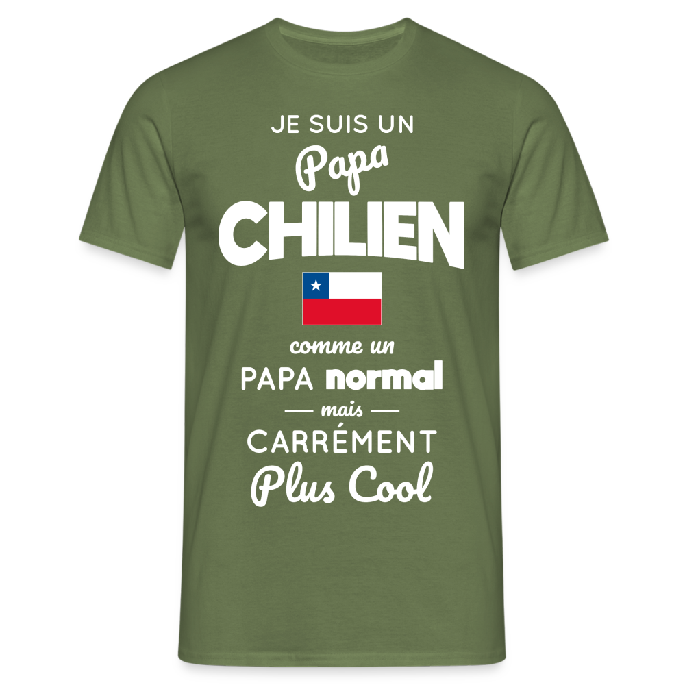 T-shirt Homme - Papa Chilien Plus Cool - vert militaire