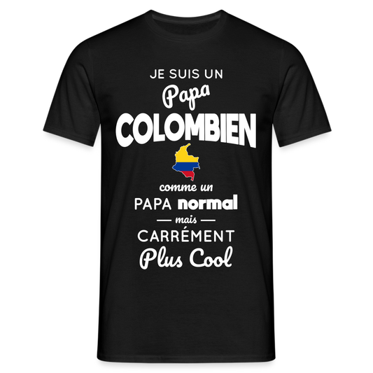 T-shirt Homme - Papa Colombien Plus Cool - noir