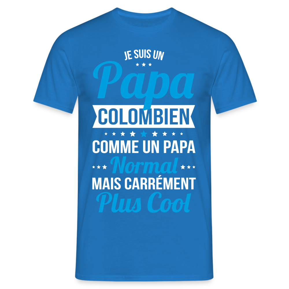 T-shirt Homme - Papa Colombien Plus Cool - bleu royal