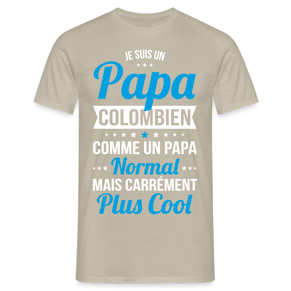 T-shirt Homme - Papa Colombien Plus Cool - beige sable