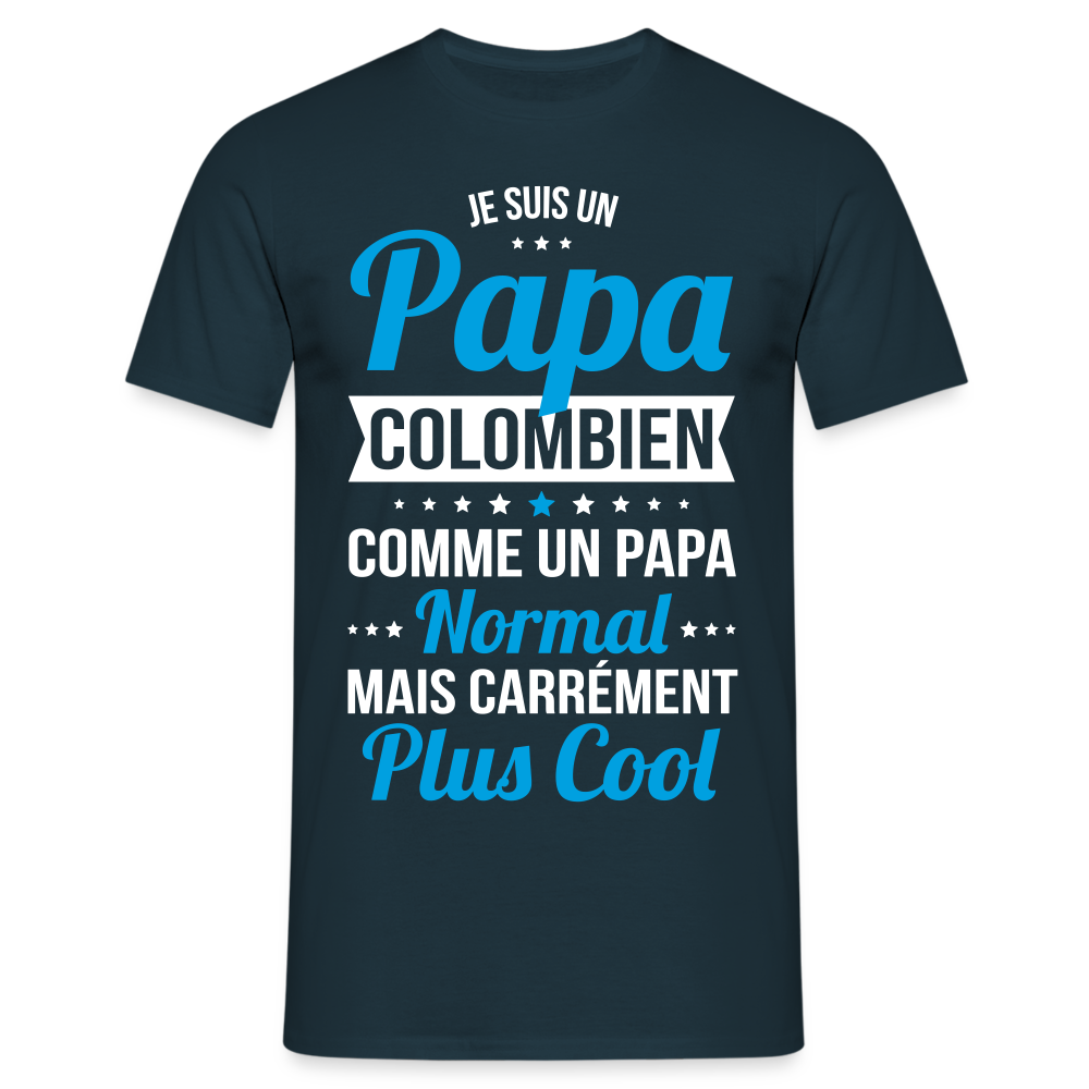 T-shirt Homme - Papa Colombien Plus Cool - marine