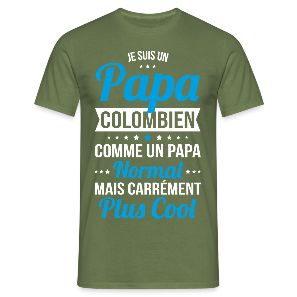 T-shirt Homme - Papa Colombien Plus Cool - vert militaire