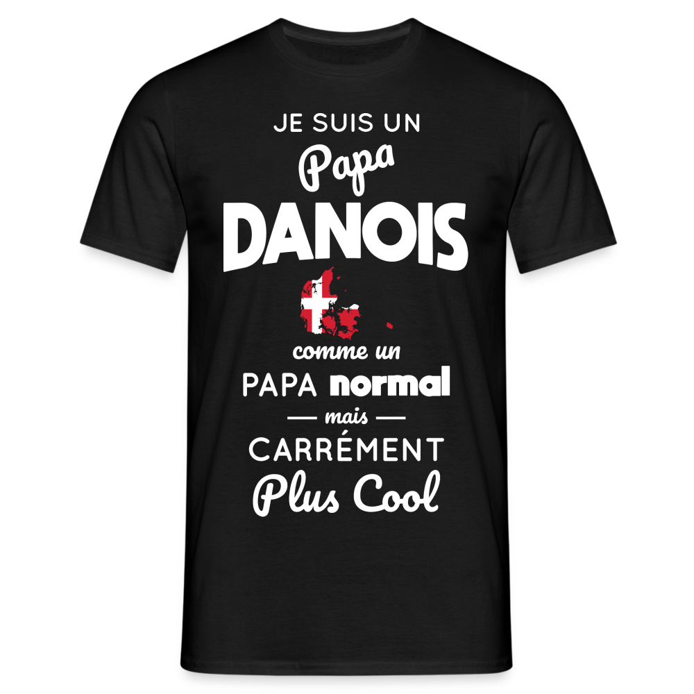 T-shirt Homme - Papa Danois Plus Cool - noir