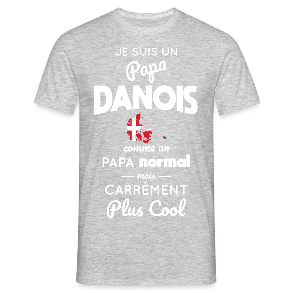 T-shirt Homme - Papa Danois Plus Cool - gris chiné