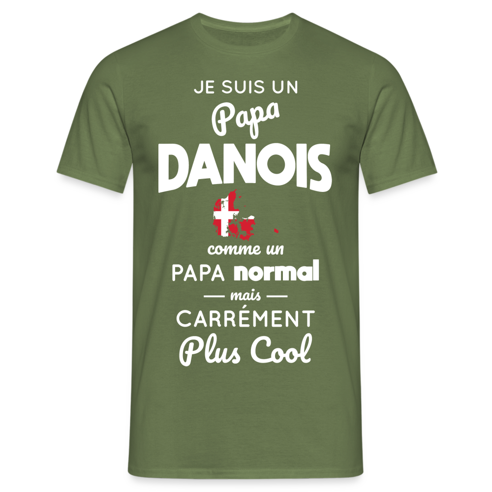 T-shirt Homme - Papa Danois Plus Cool - vert militaire