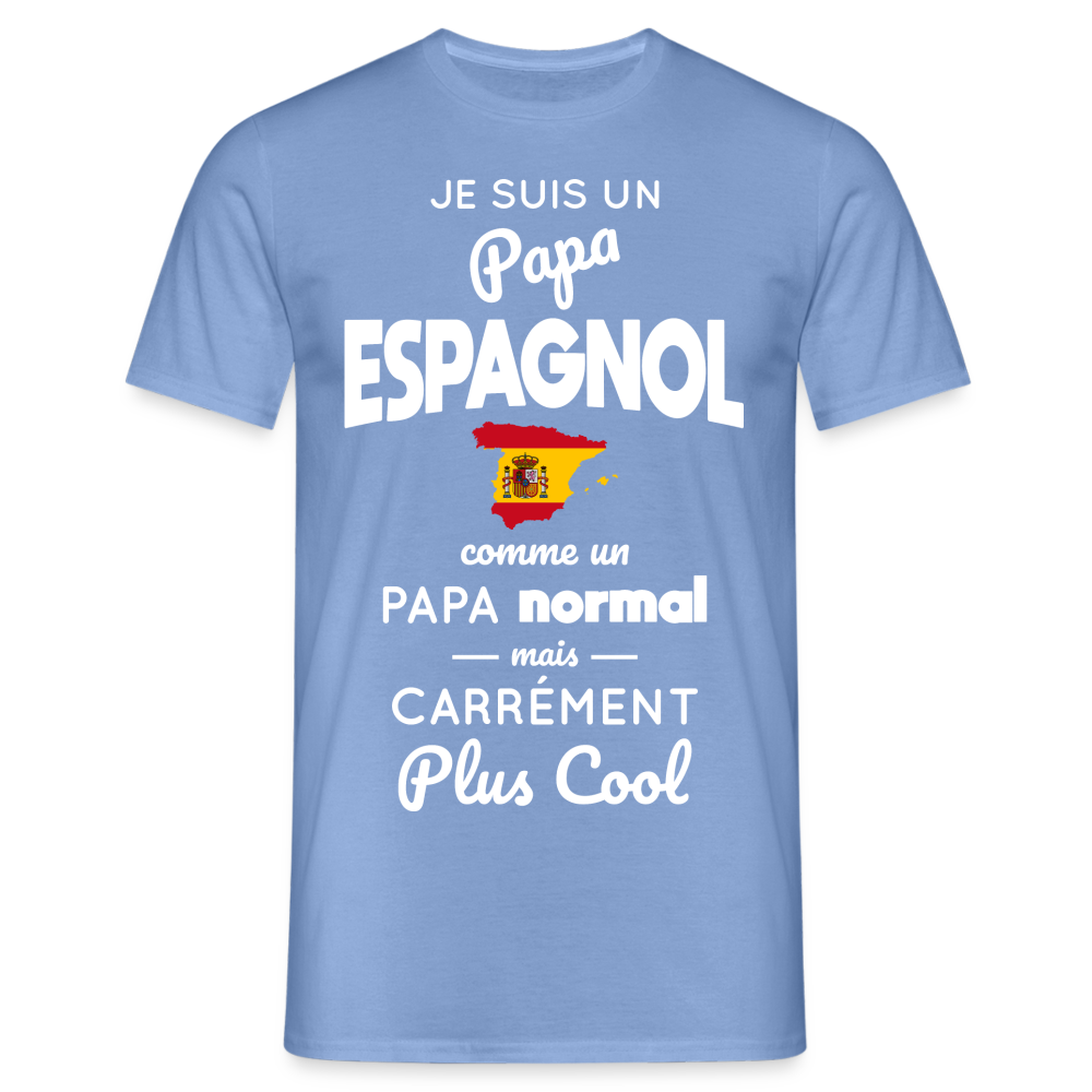 T-shirt Homme - Papa Espagnol Plus Cool - carolina blue