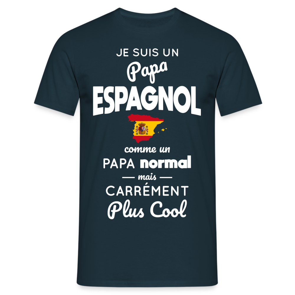 T-shirt Homme - Papa Espagnol Plus Cool - marine