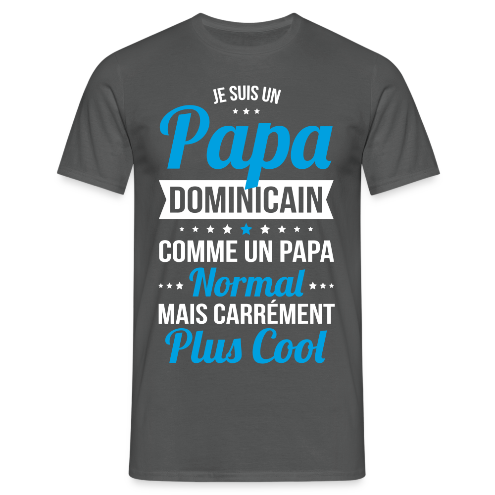 T-shirt Homme - Papa Dominicain Plus Cool - charbon