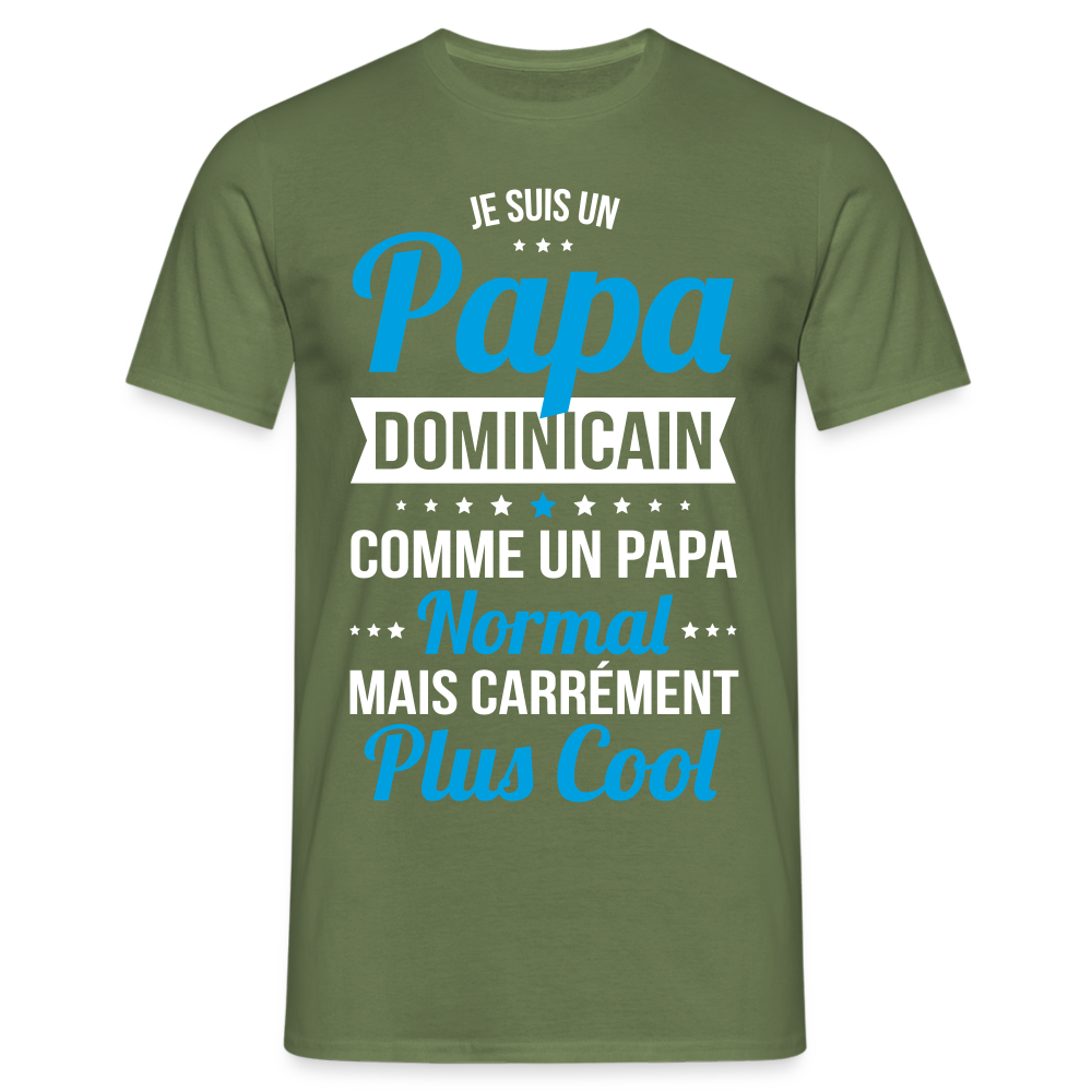 T-shirt Homme - Papa Dominicain Plus Cool - vert militaire