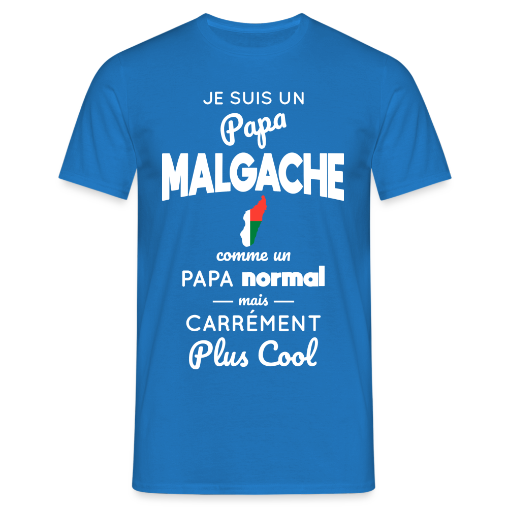 T-shirt Homme - Papa Malgache Plus Cool - bleu royal