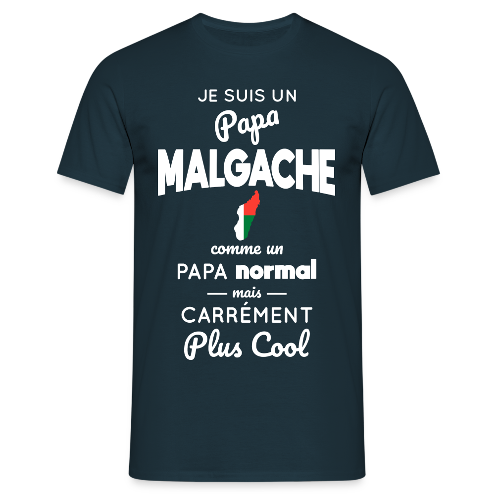 T-shirt Homme - Papa Malgache Plus Cool - marine