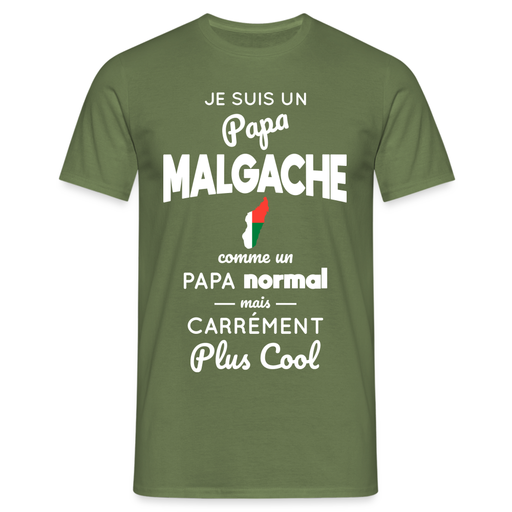 T-shirt Homme - Papa Malgache Plus Cool - vert militaire