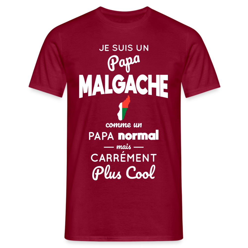 T-shirt Homme - Papa Malgache Plus Cool - rouge brique