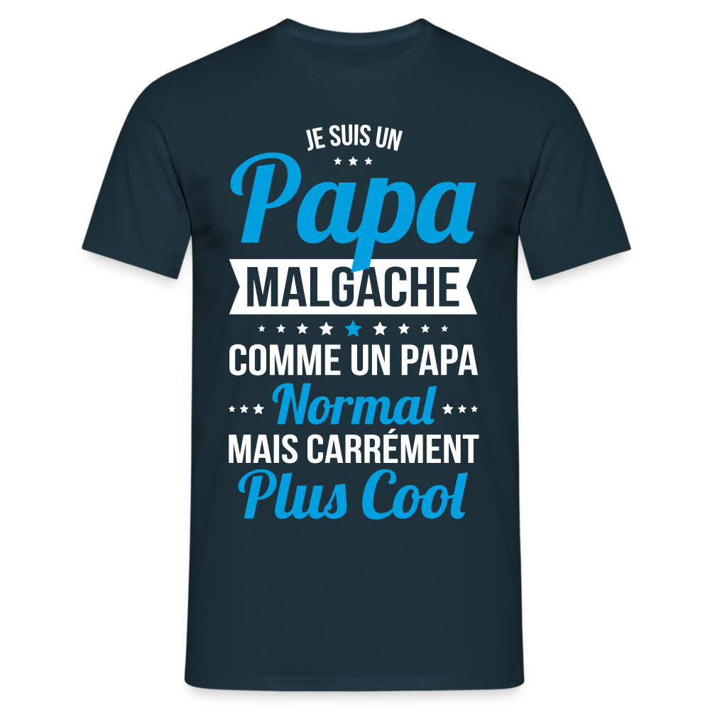 T-shirt Homme - Papa Malgache Plus Cool - marine