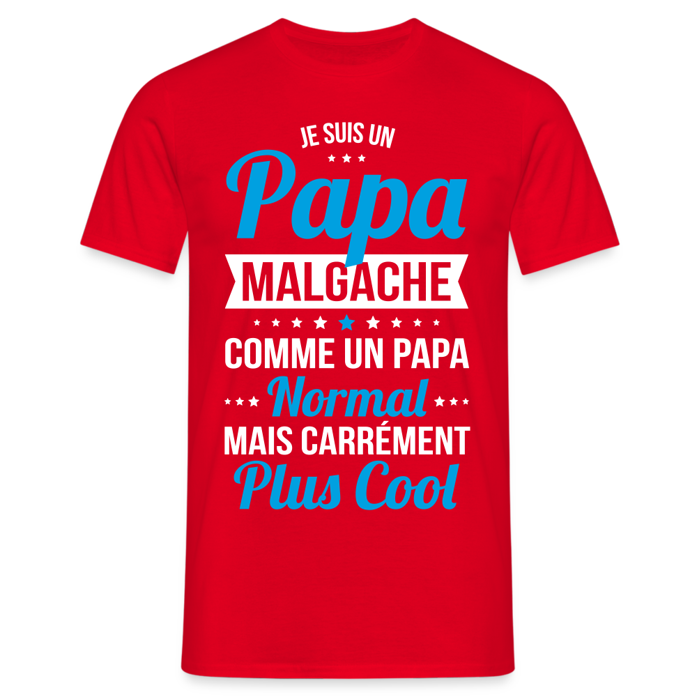 T-shirt Homme - Papa Malgache Plus Cool - rouge