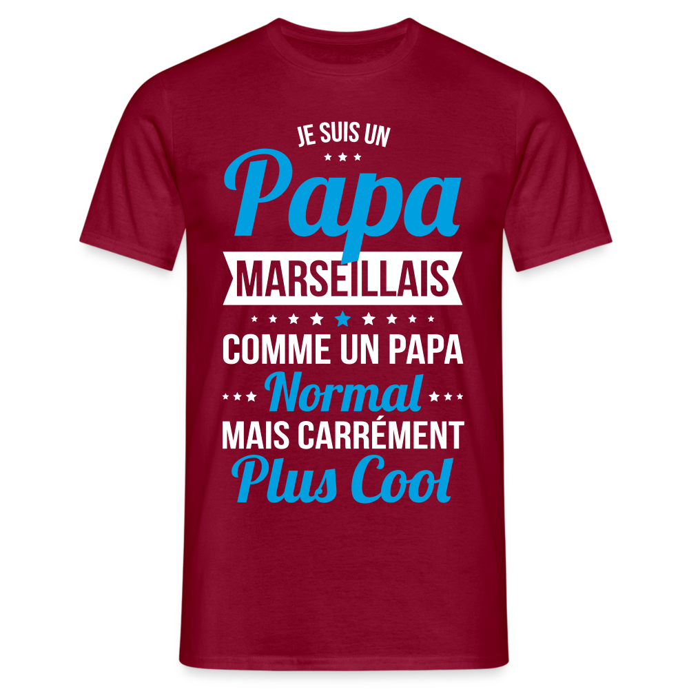 T-shirt Homme - Papa Marseillais Plus Cool - rouge brique