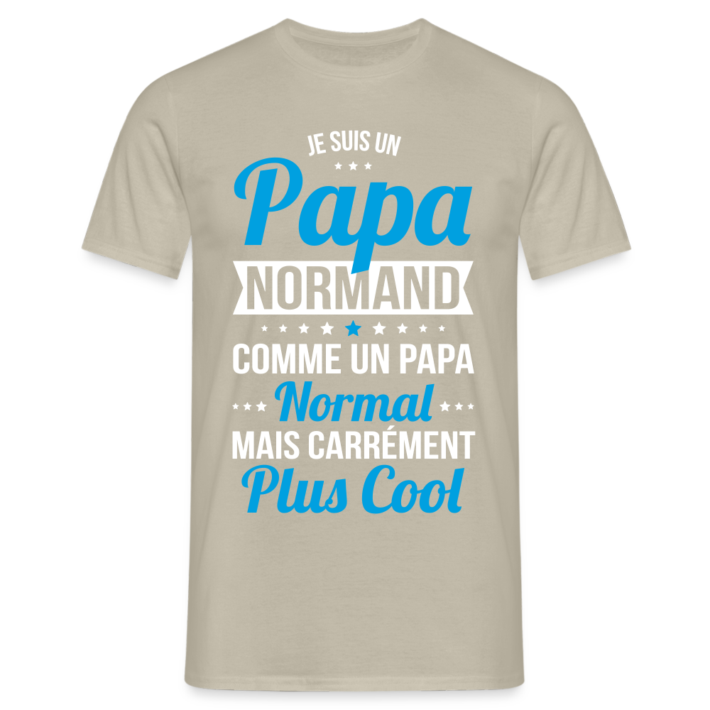 T-shirt Homme - Papa Normand Plus Cool - beige sable