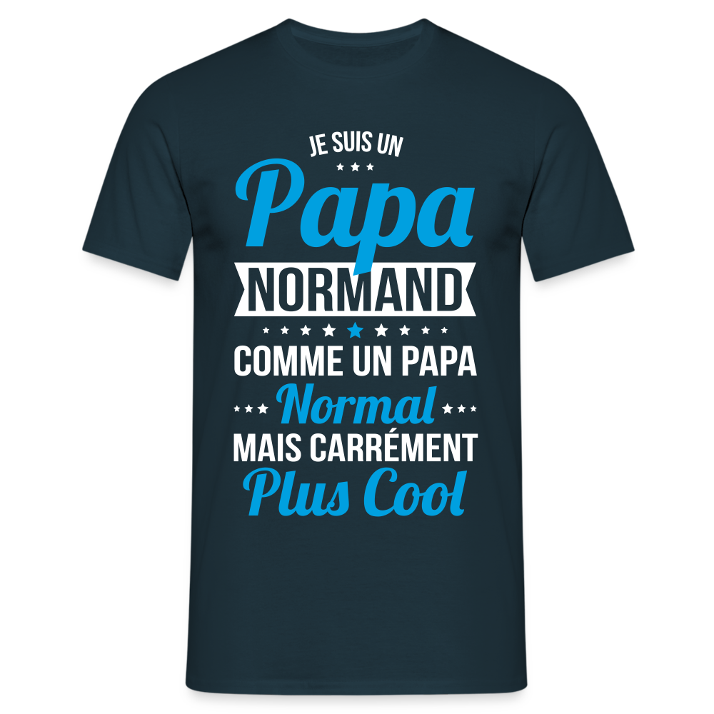 T-shirt Homme - Papa Normand Plus Cool - marine