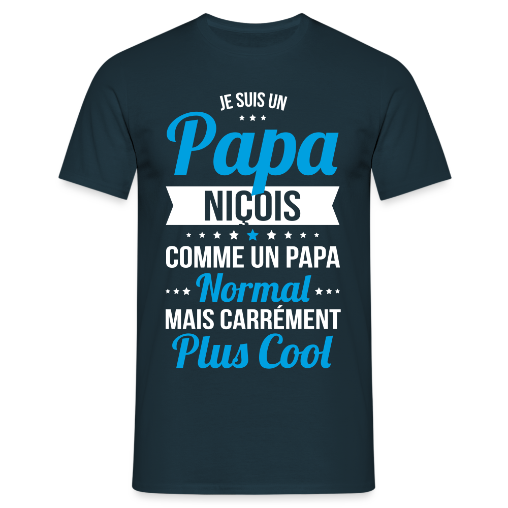 T-shirt Homme - Papa Niçois Plus Cool - marine