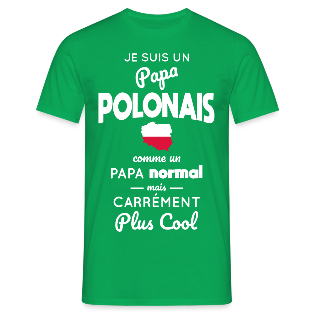 T-shirt Homme - Papa Polonais Plus Cool - vert