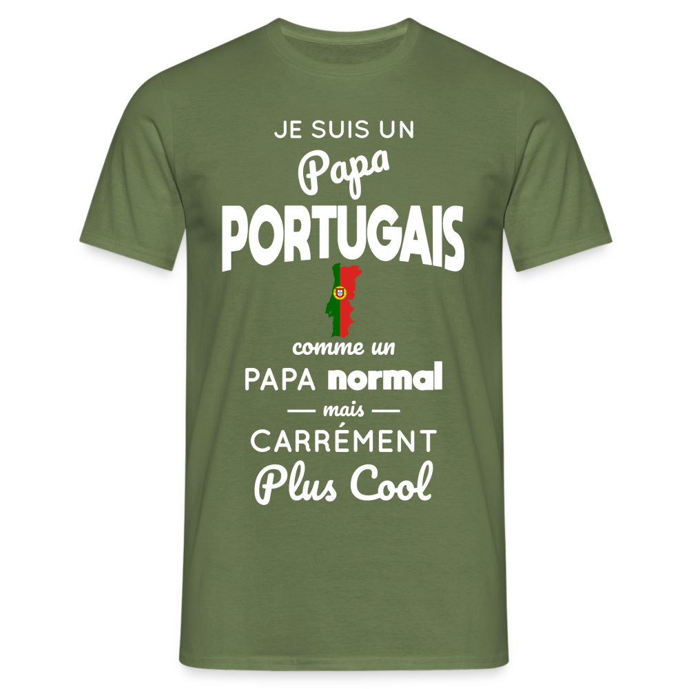 T-shirt Homme - Papa Portugais Plus Cool - vert militaire